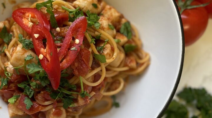 Simple Chicken Sausage Spaghetti