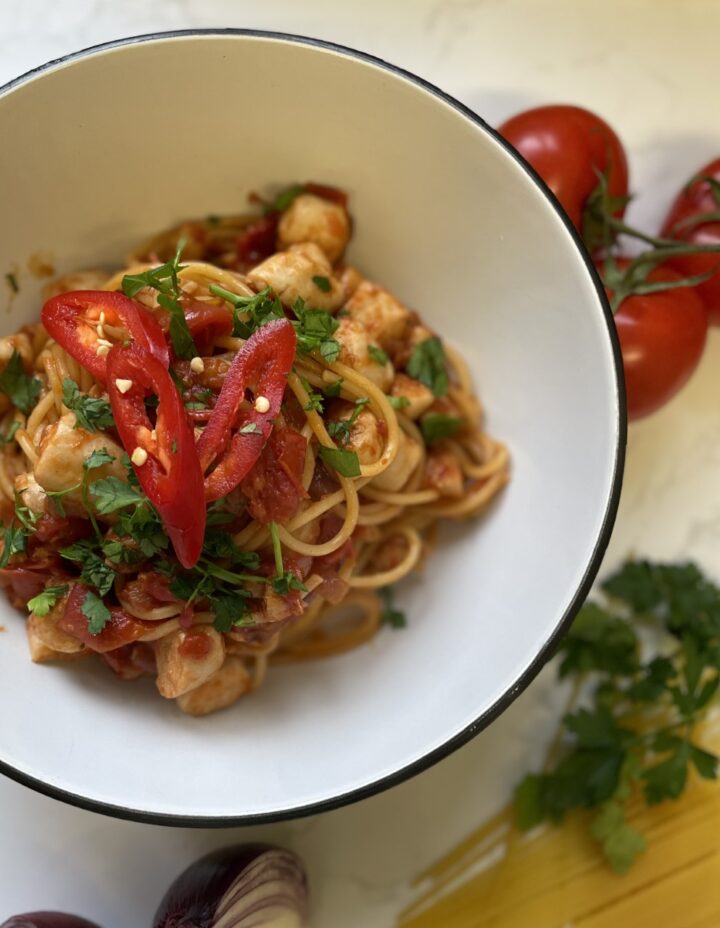 Simple Chicken Sausage Spaghetti